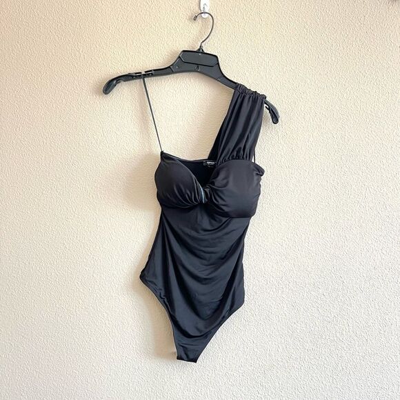 Express Body Contour One Shoulder Bodysuit - Picture 1 of 7